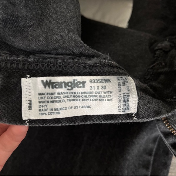 Black Straight Leg Wranglers - Picture 2 of 4